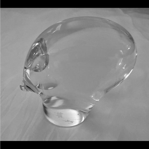 SIGNED SPODE HW CRYSTAL GLASS 3" BIRD HEAD FIGURINE PAPERWEIGHT - Picture 2 of 9